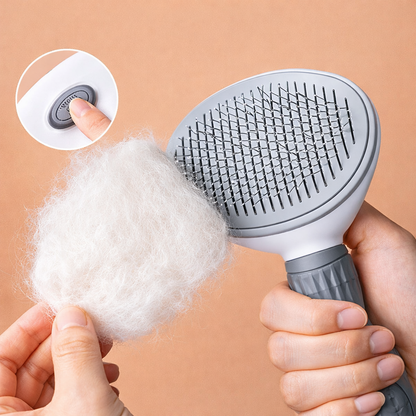 Self-Cleaning Pet Brush – Professional Dog & Cat Grooming Brush for Removing Loose Hair, Tangles & Undercoat