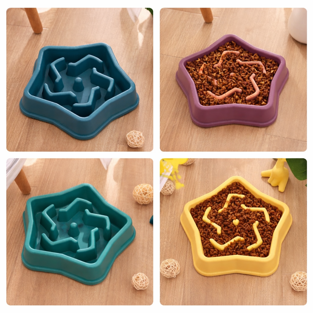 Slow Feeder Dog & Cat Bowl – Anti-Choking Puzzle Bowl for Healthy Digestion