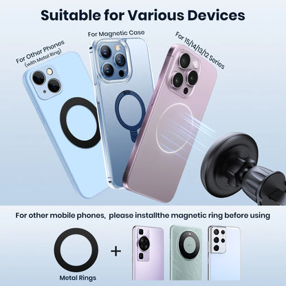 Experience Unmatched Convenience with the TOPK Magsafe Car Phone Holder - Powerful Magnetism & Effortless Single-Hand Operation!